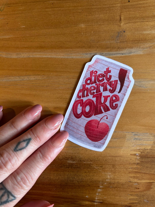 diet cherry coke sticker