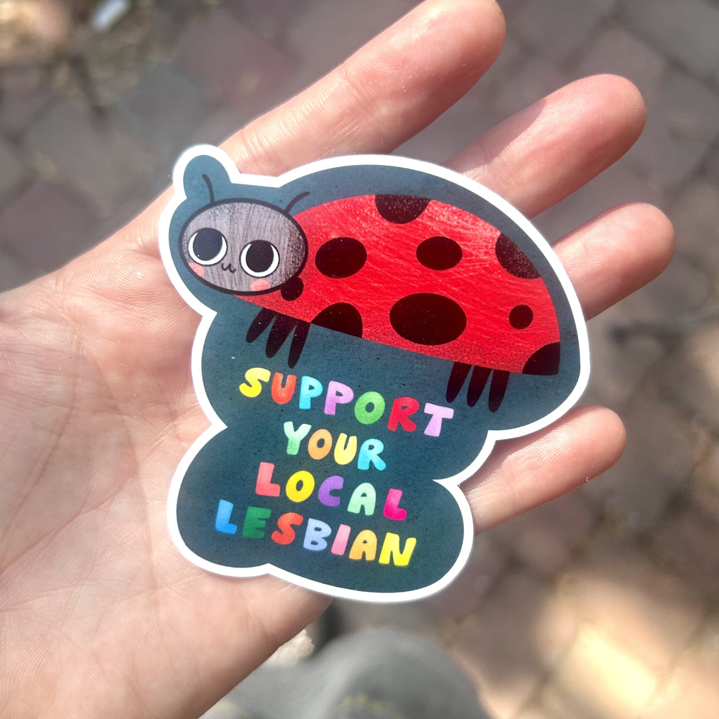 support your local lesbian sticker
