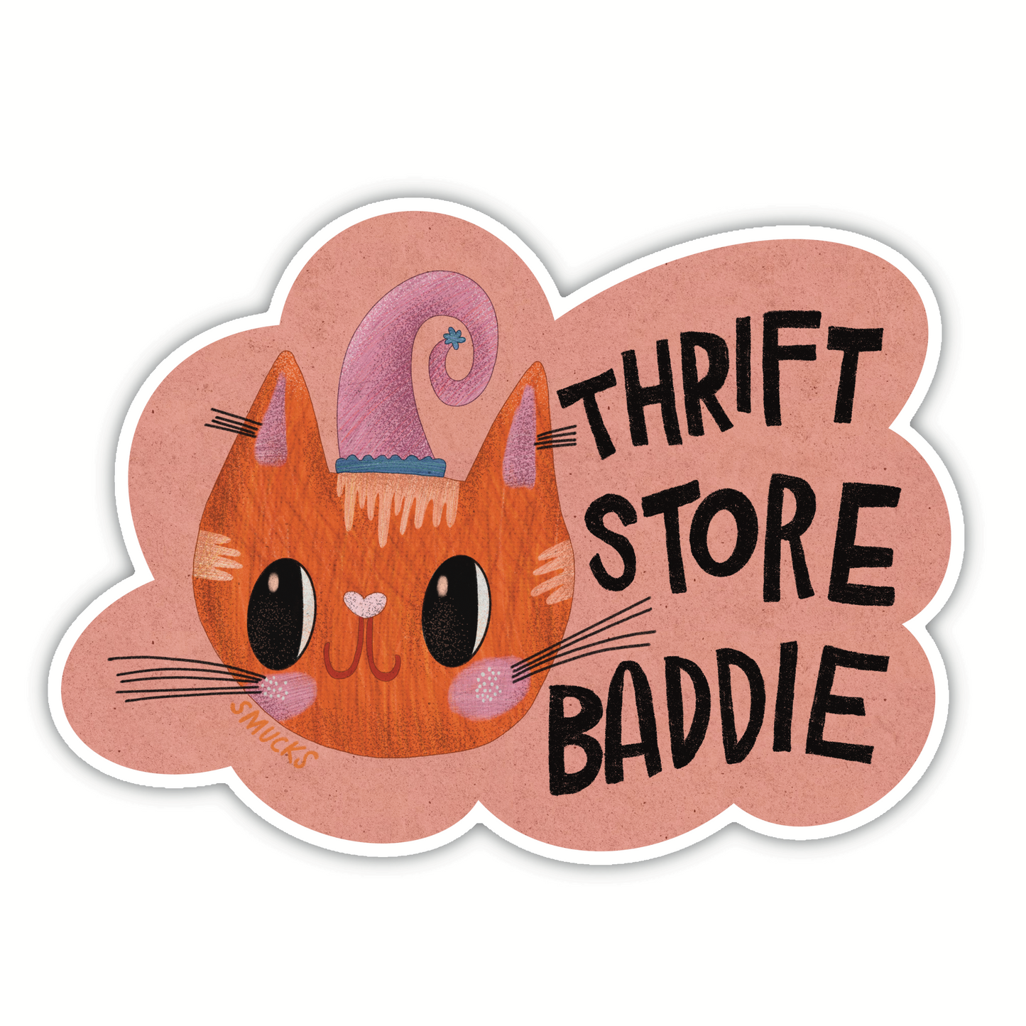 thrift store baddie cat sticker