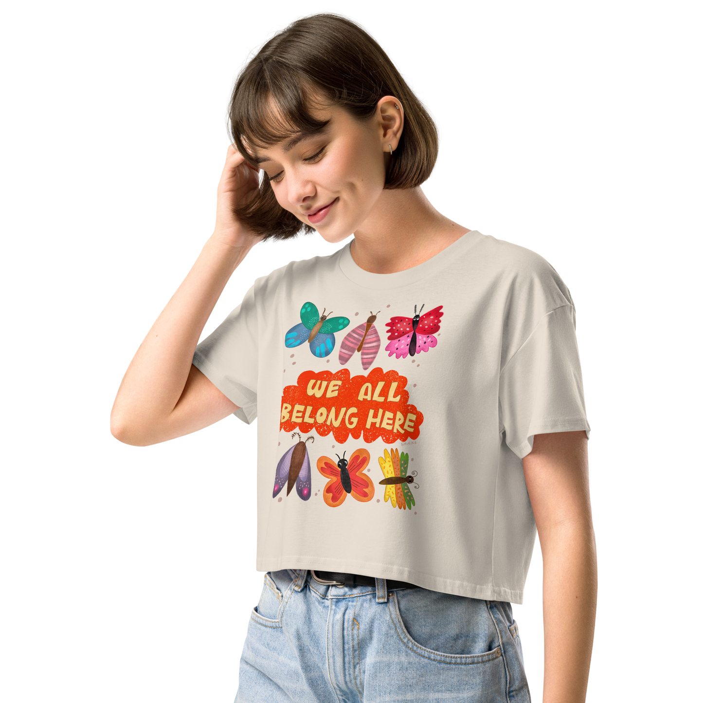 We All Belong Here Crop Top