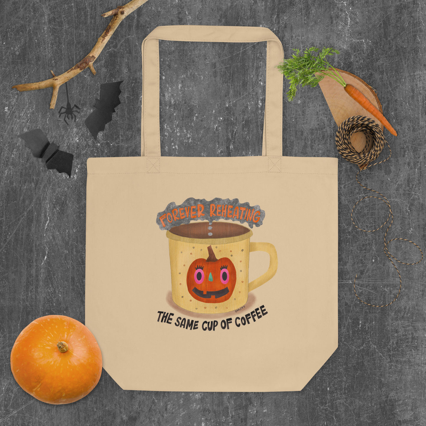 Forever Reheating The Same Cup Of Coffee Organic Eco Tote Bag
