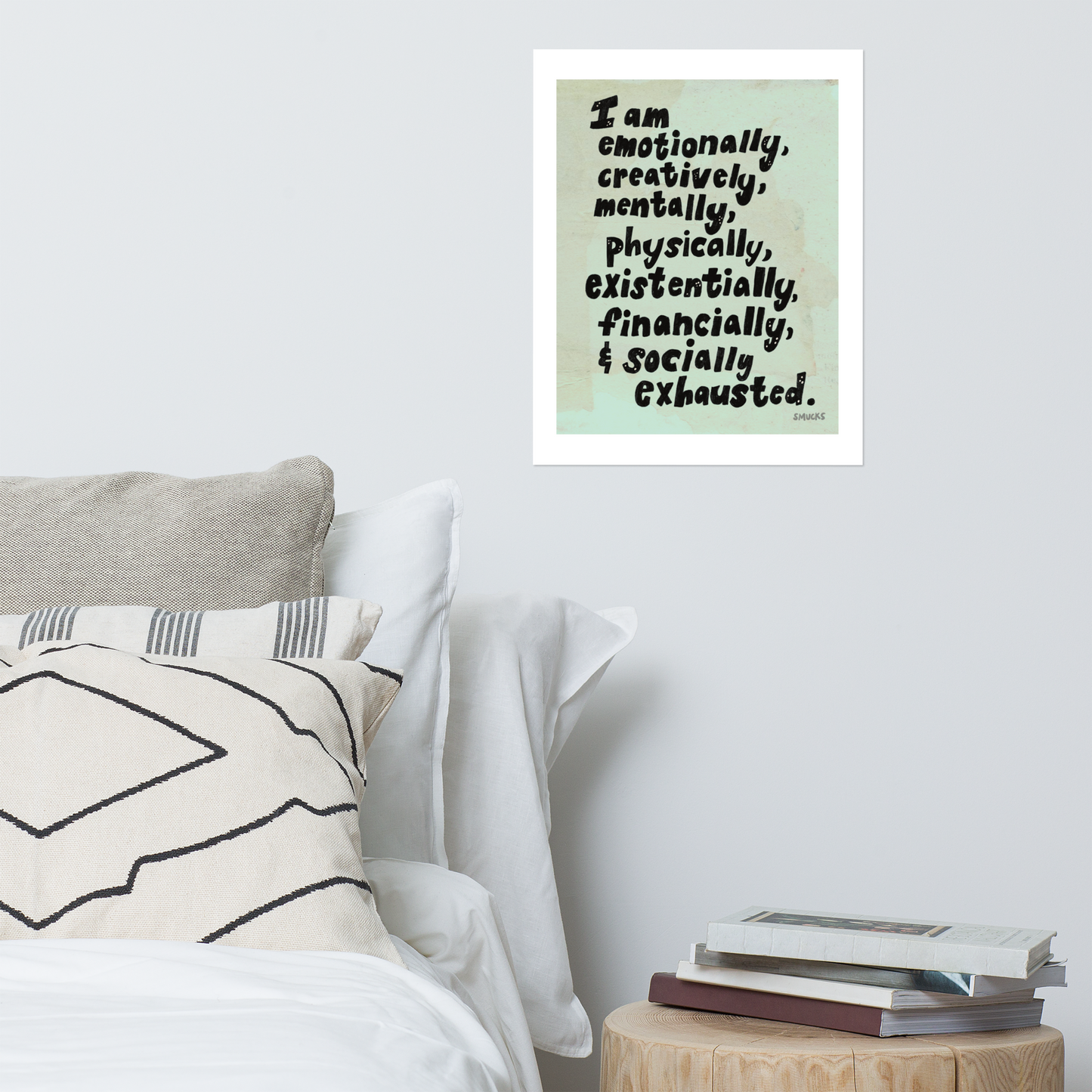 EXHAUSTED Matte Poster Art Print