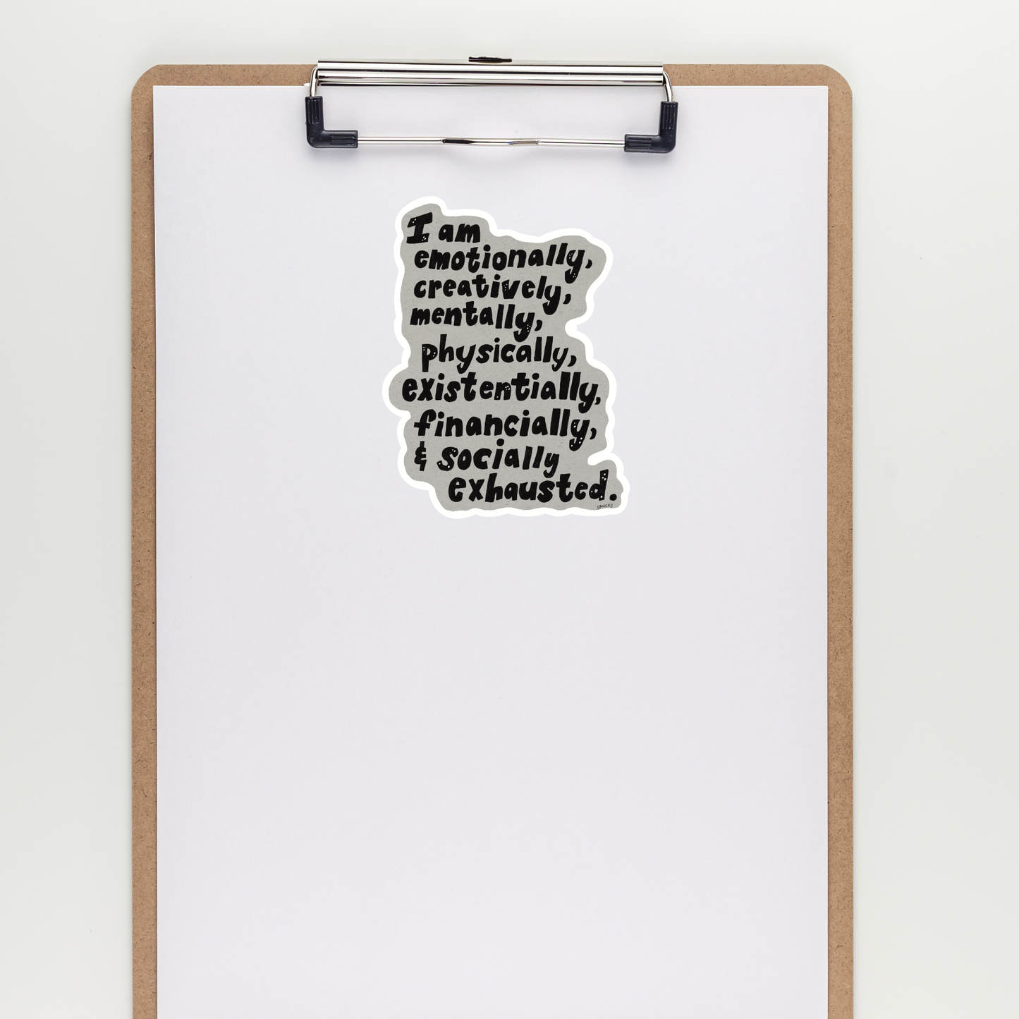 exhausted sticker