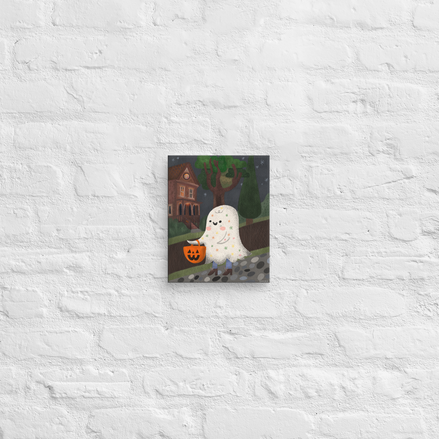Little Ghost 8x10 Canvas Wall Art