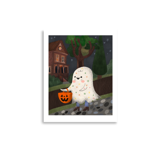 Little Ghost Matte Art Poster Print