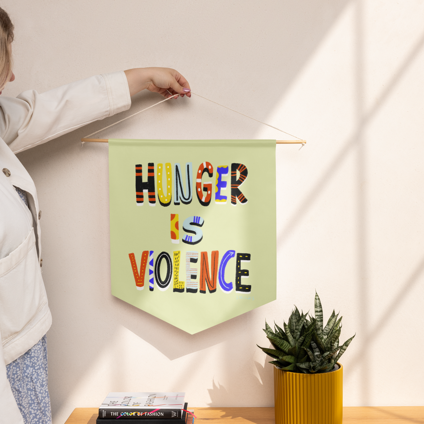 Hunger is Violence Pennant Banner