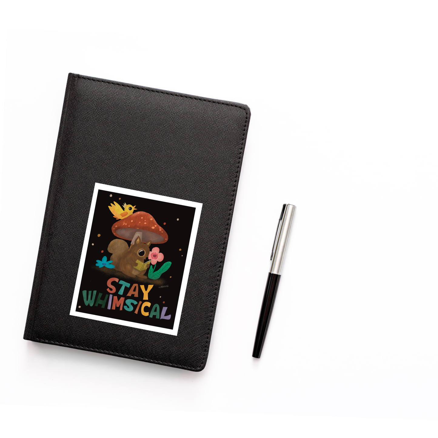 stay whimsical squirrel sticker