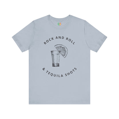 Rock and Roll & Tequila Shots Unisex Graphic Tee