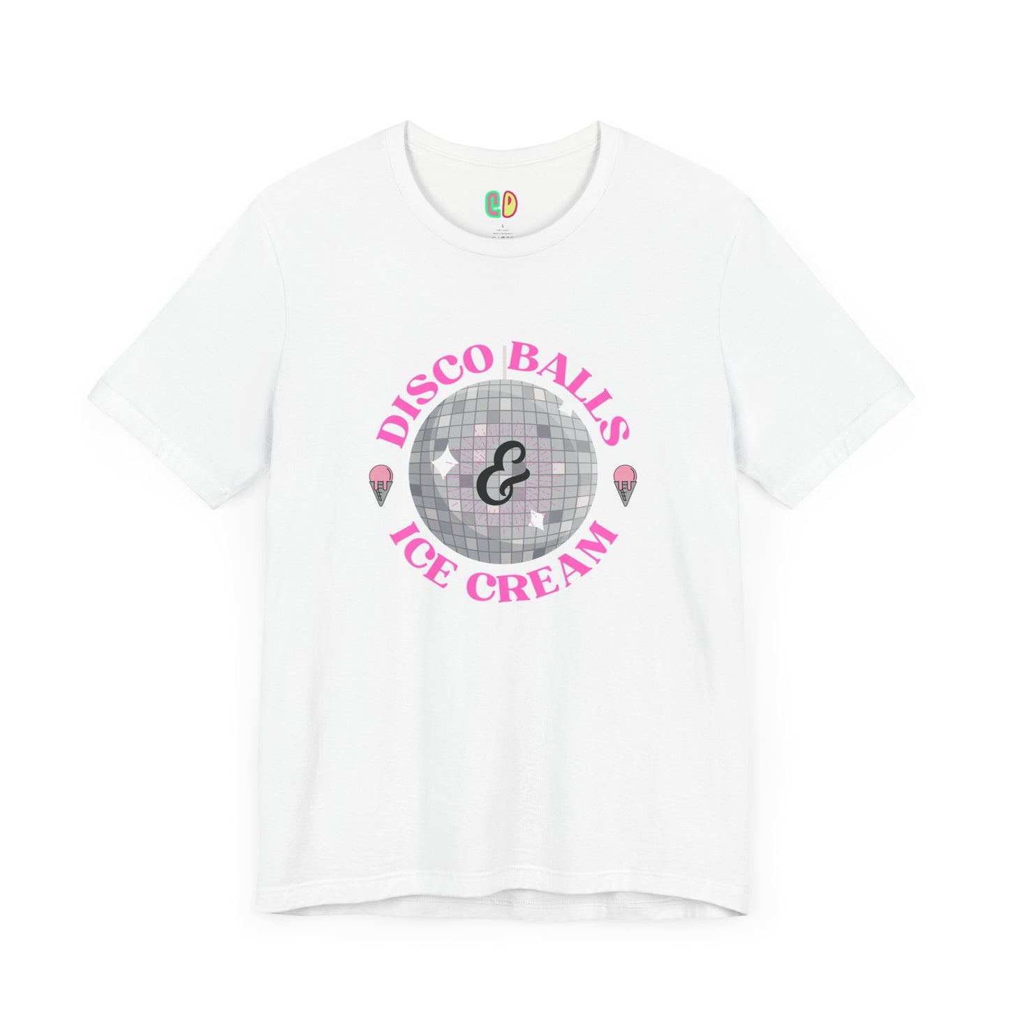 Disco Balls & Ice Cream Unisex Graphic Tee