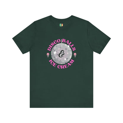 Disco Balls & Ice Cream Unisex Graphic Tee