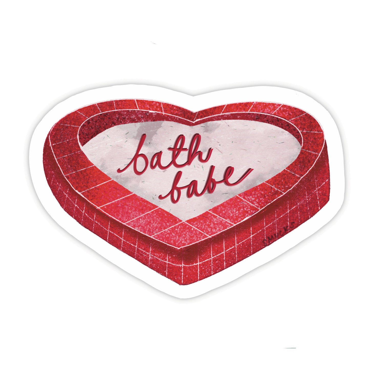 bath babe heart-shaped tub sticker