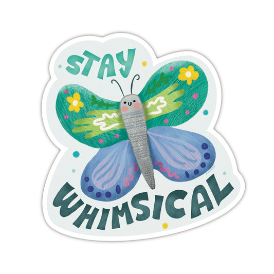 stay whimsical butterfly sticker