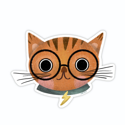 cat glasses sticker
