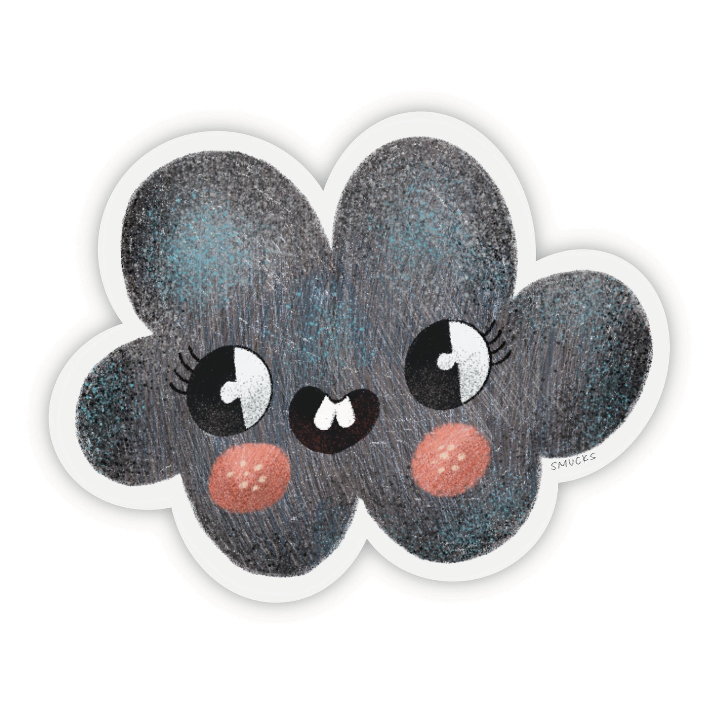 happy black cloud sticker