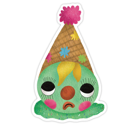 ice cream clown sticker