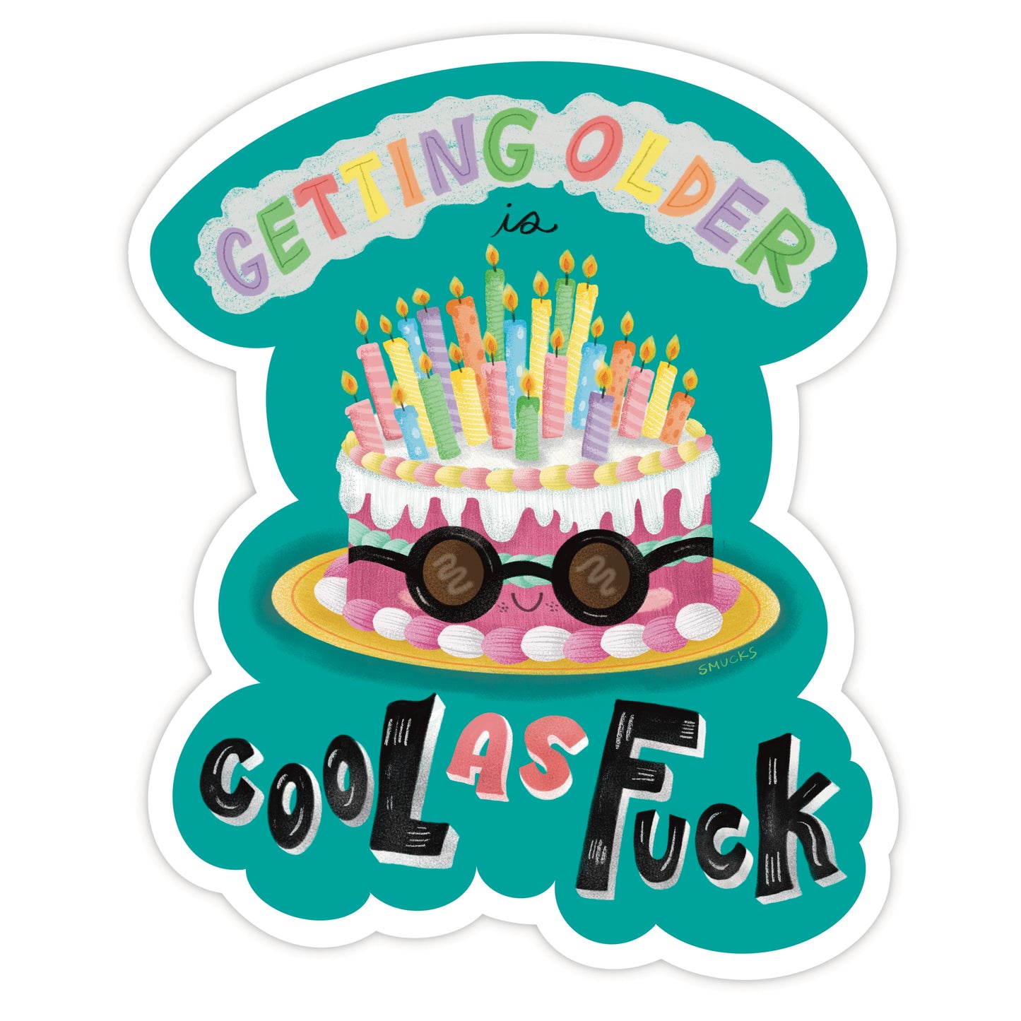 getting older sticker