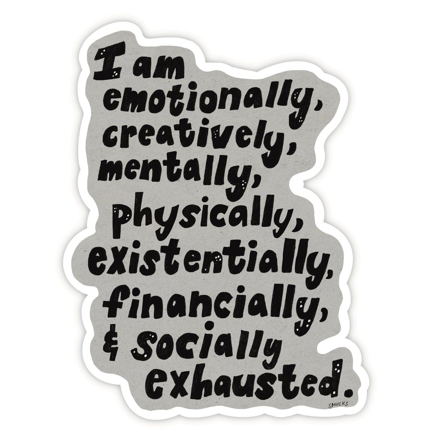 exhausted sticker