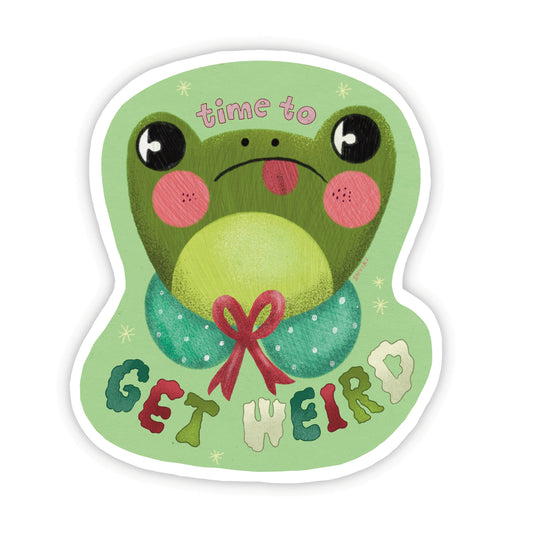 time to get weird frog sticker