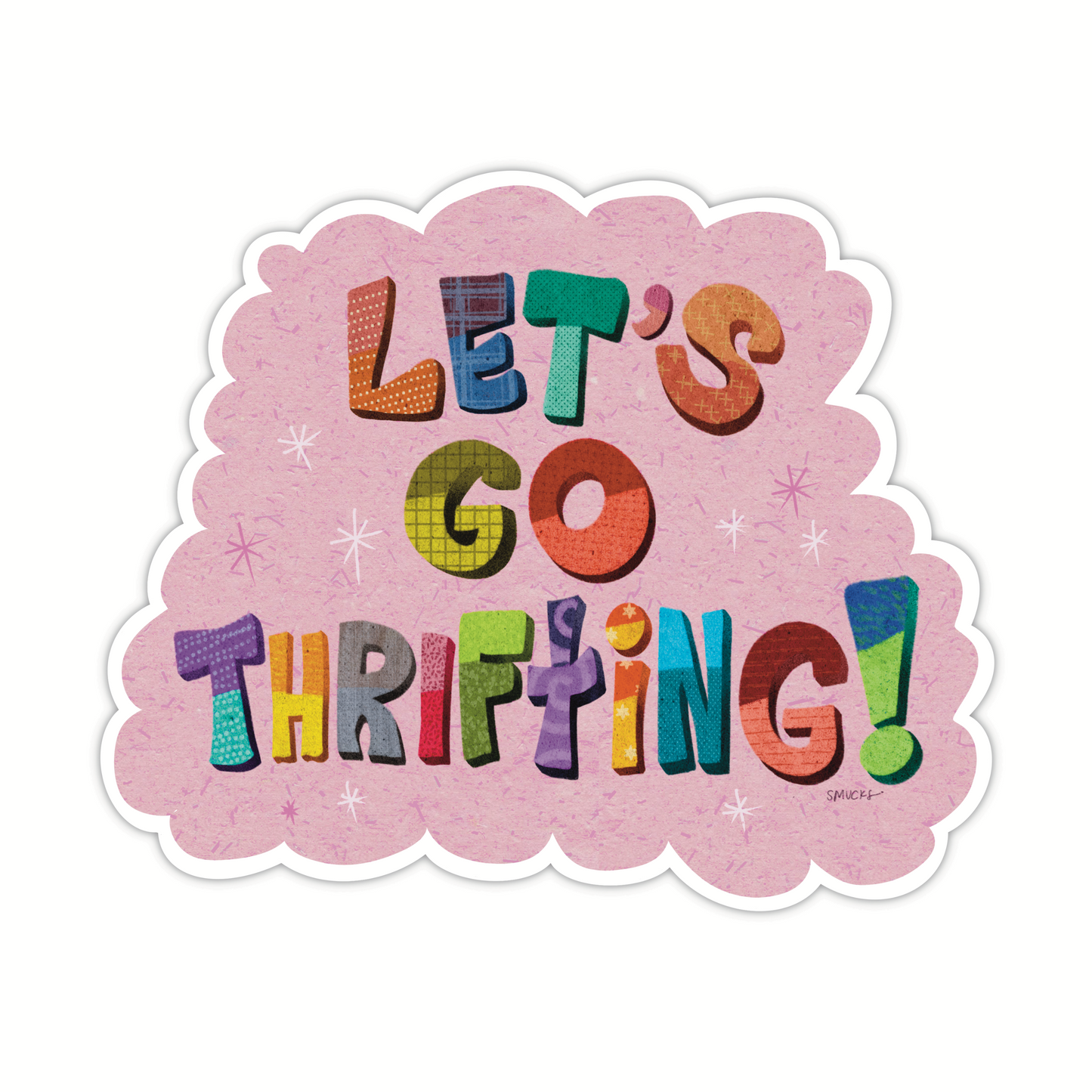 let's go thrifting sticker
