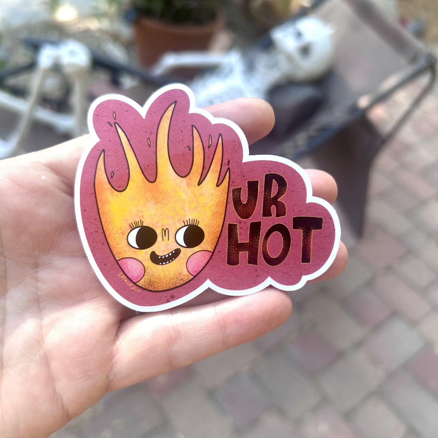 ur hot flame sticker