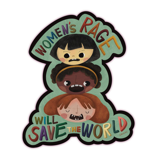 women's rage sticker