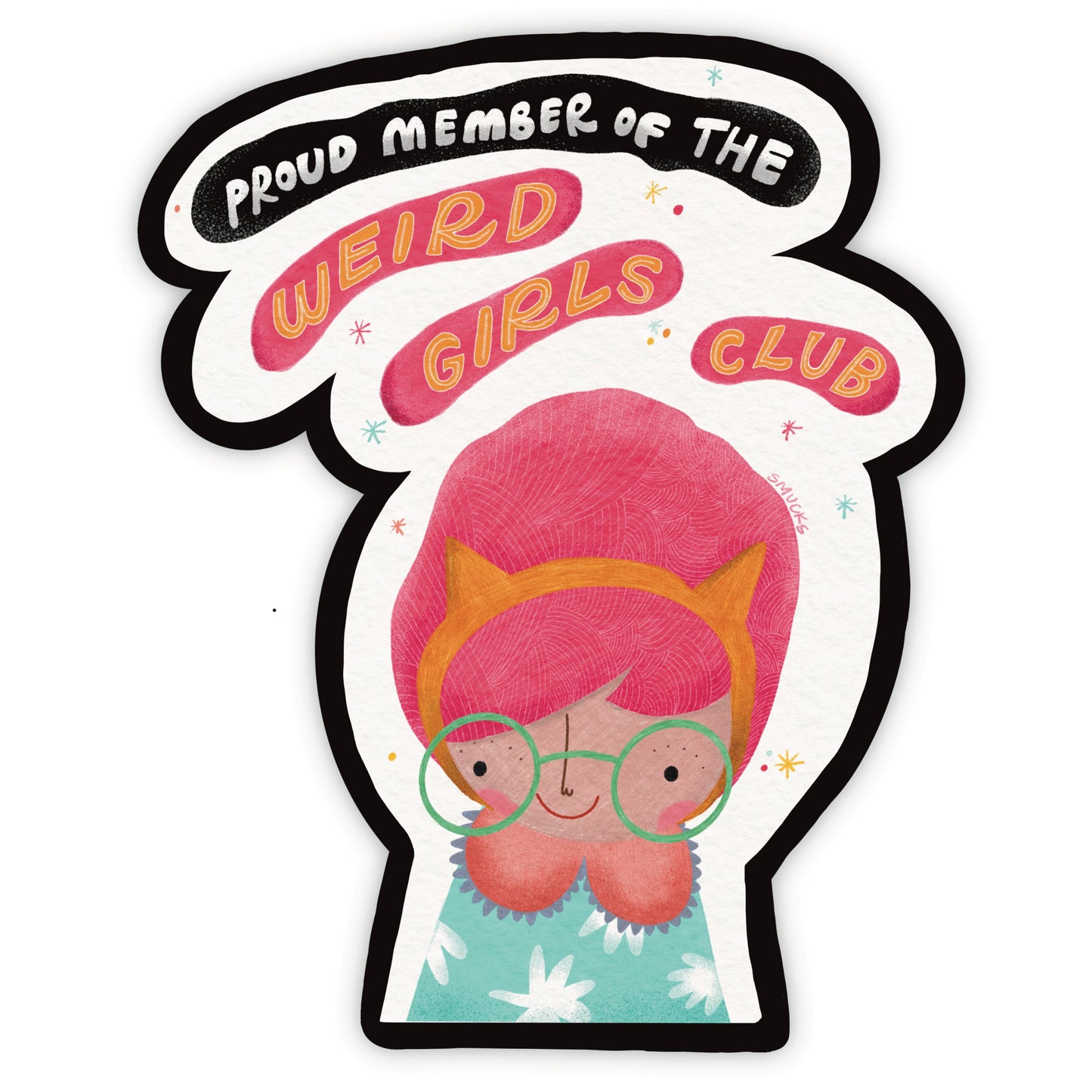 weird girls club sticker