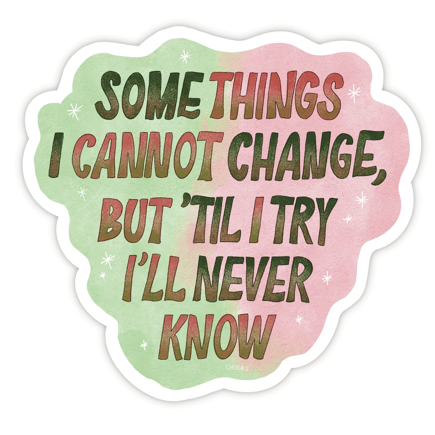 defying gravity sticker