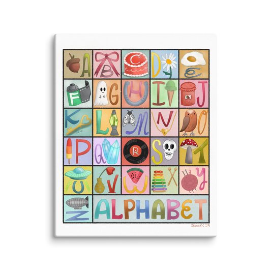 Alphabetical 8x10 Canvas Wall Art