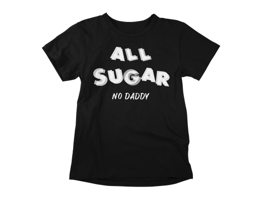 Funny Sugar Daddy All Sugar Unisex Tee, black punk tshirt