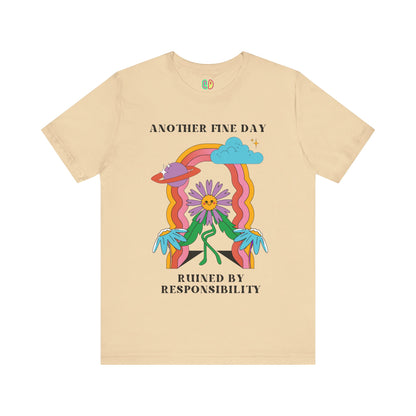 retro psychedelic unisex graphic tee with relatable design