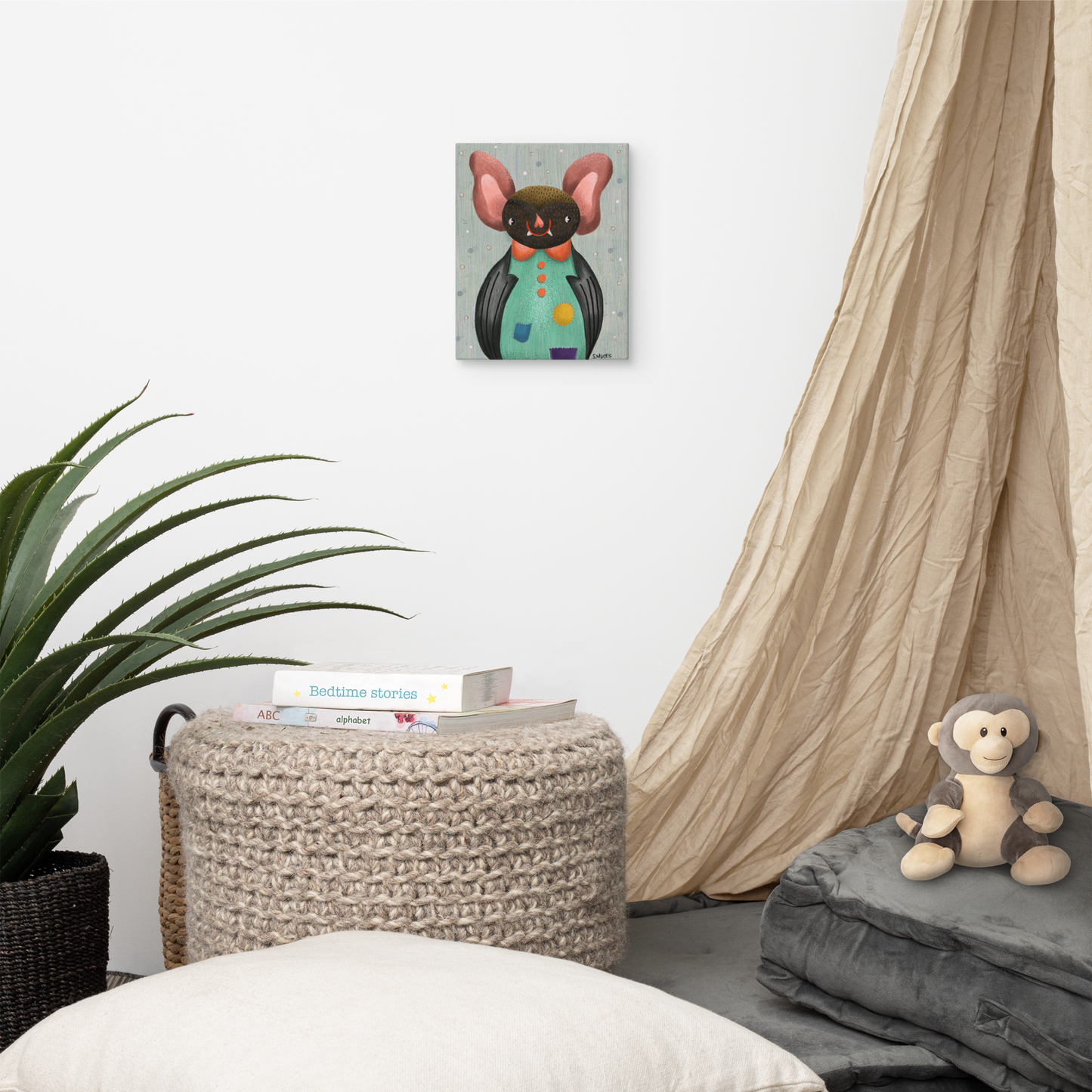 Batty 8x10 Canvas Wall Art