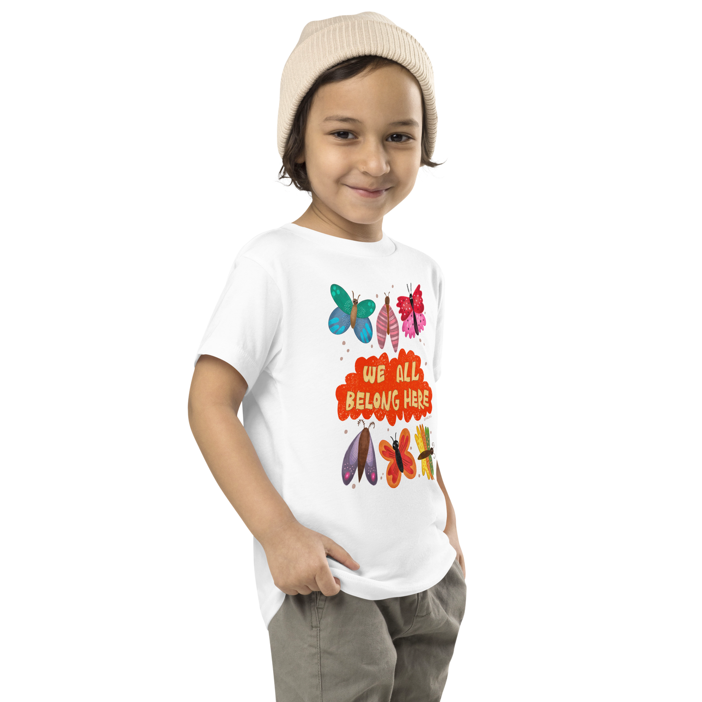 We All Belong Here Toddler Short Sleeve Tee