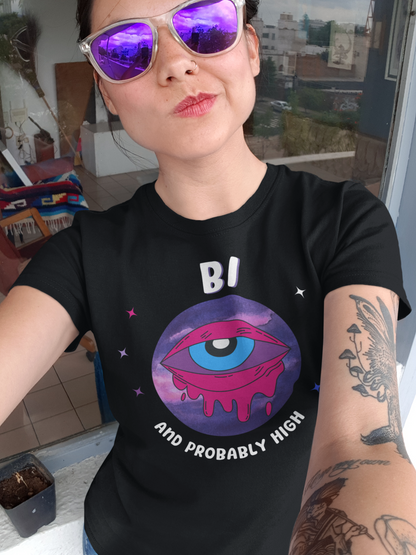 Bi and Probably High Unisex Graphic Tee