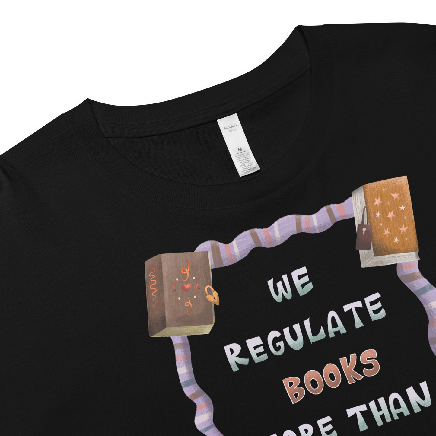 We Regulate Books More Than Bullets Woman's Crop Top