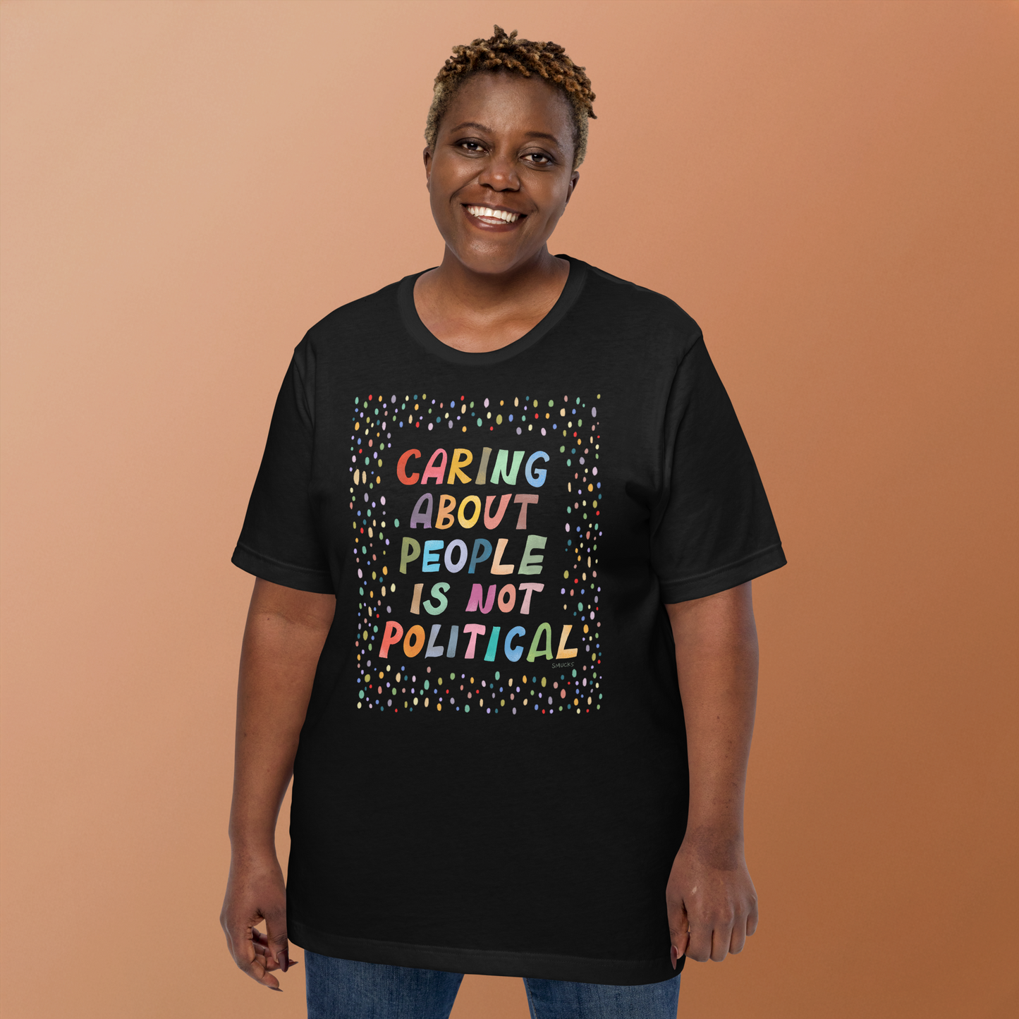 Caring About People Is Not Political Unisex Tee