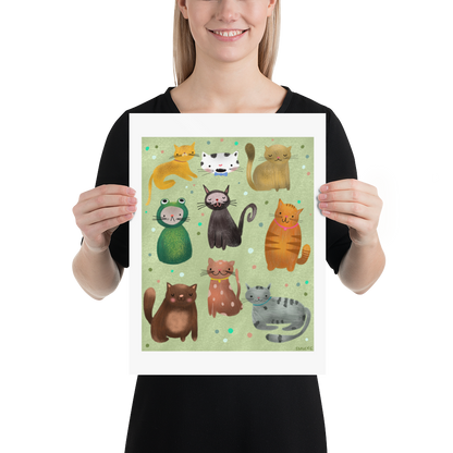 Emotional Support Cats Matte Art Poster Print