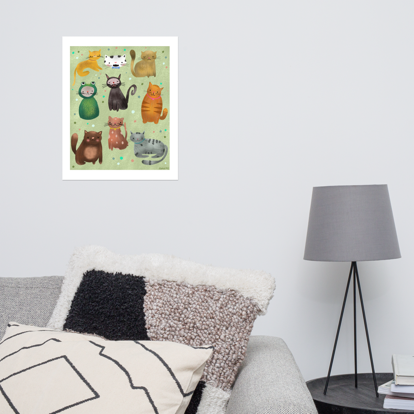 Emotional Support Cats Matte Art Poster Print