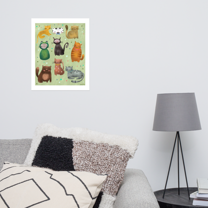 Emotional Support Cats Matte Art Poster Print