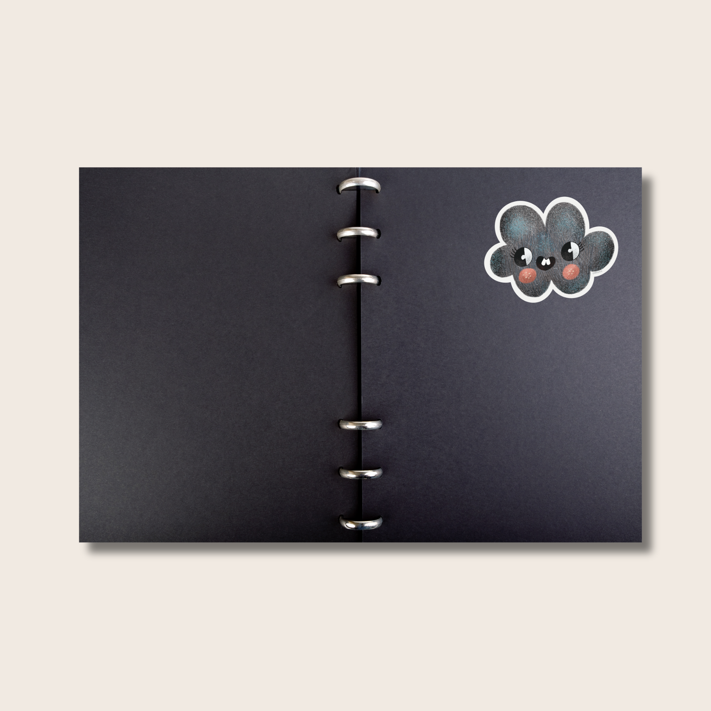 happy black cloud sticker