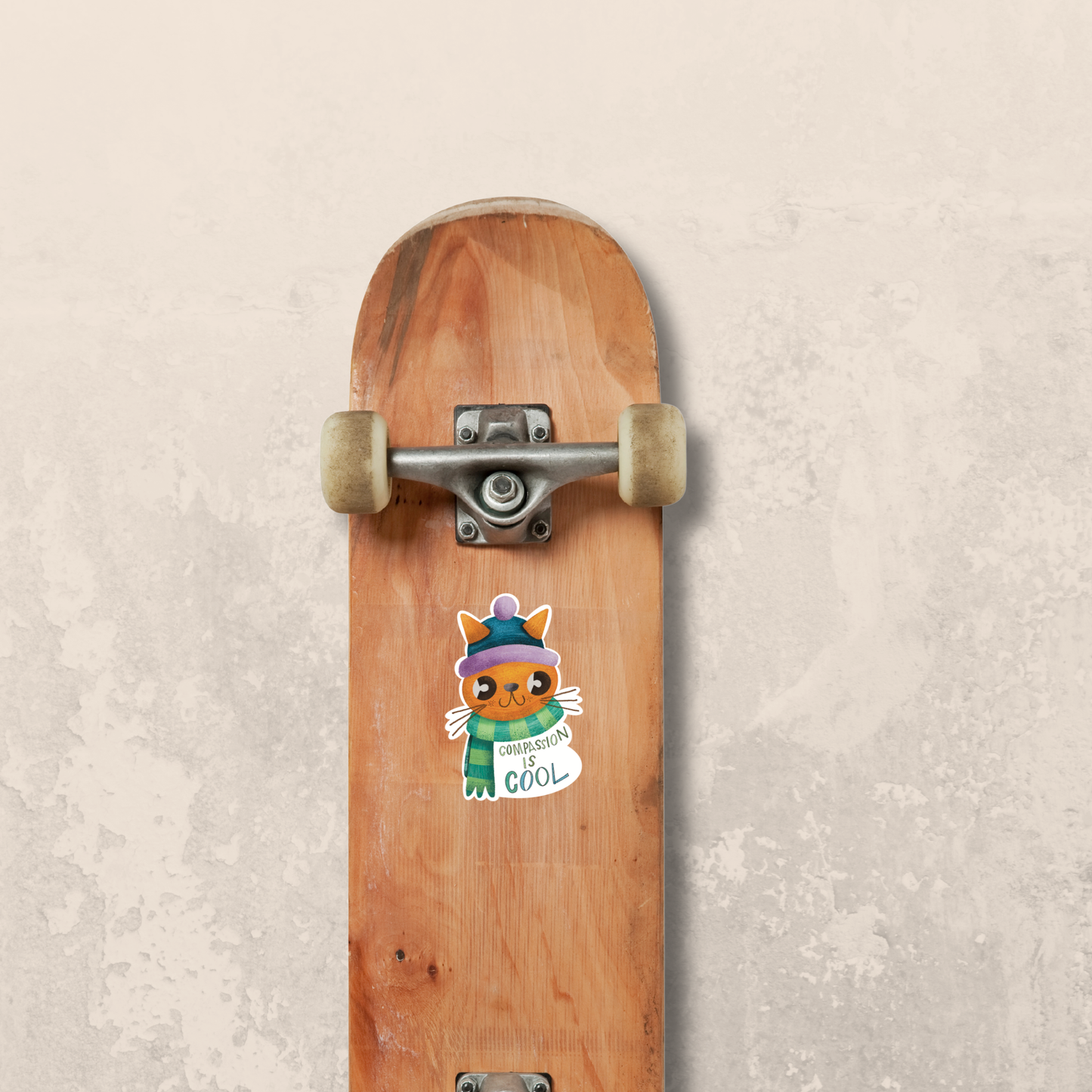 compassion is cool cat sticker
