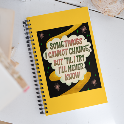 Defying Gravity Spiral Notebook Journal