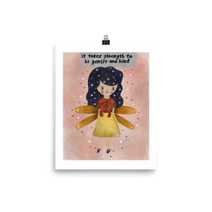 It Takes Strength Fairy Matte Art Poster Print