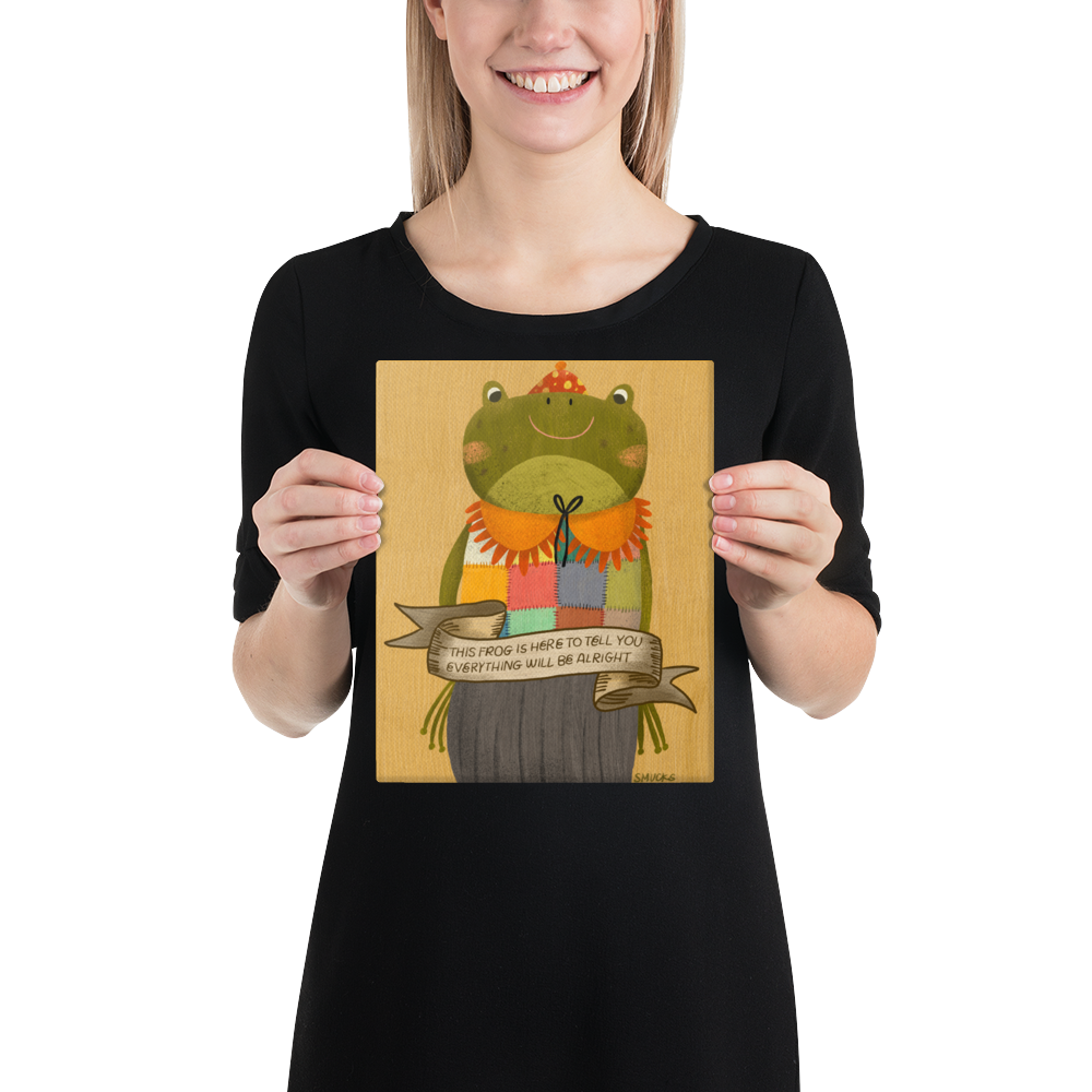 Frog Companion 8x10 Canvas Wall Art