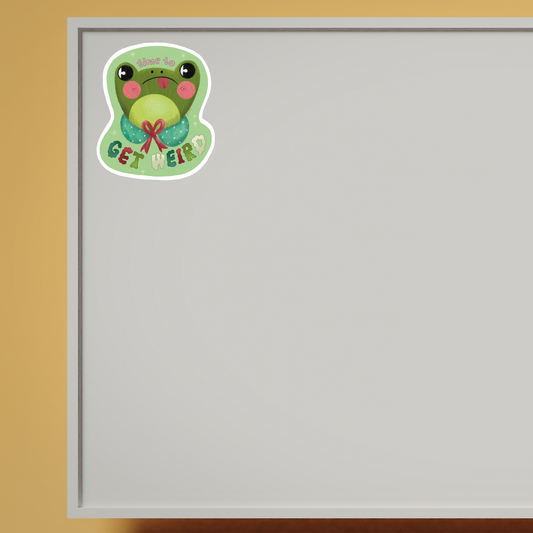 time to get weird frog sticker
