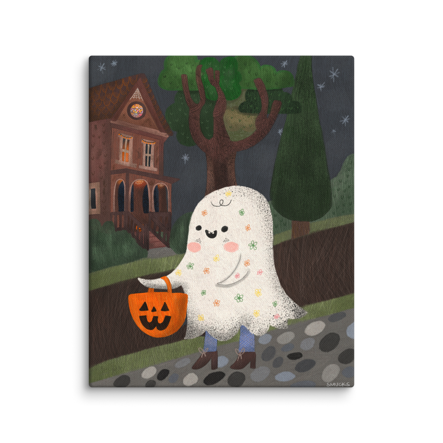 Little Ghost 8x10 Canvas Wall Art