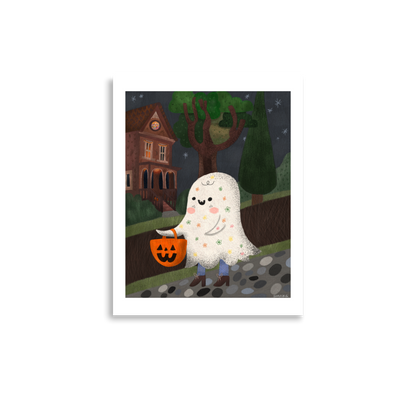 Little Ghost Matte Art Poster Print