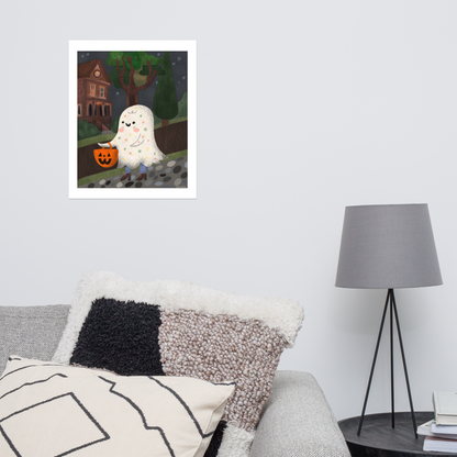Little Ghost Matte Art Poster Print