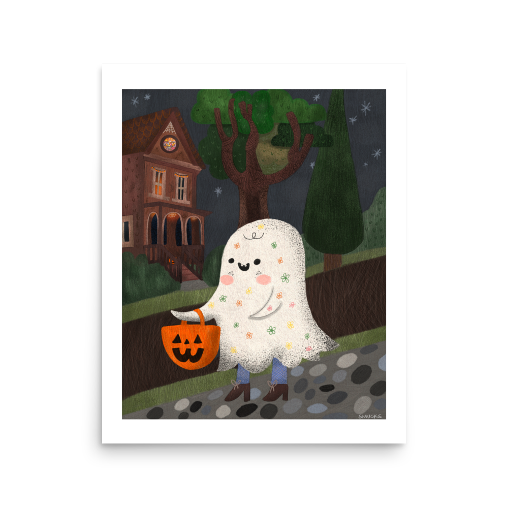 Little Ghost Matte Art Poster Print