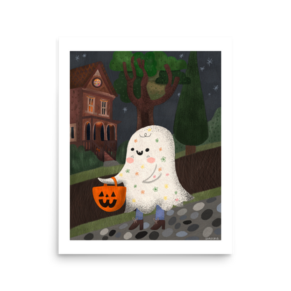 Little Ghost Matte Art Poster Print