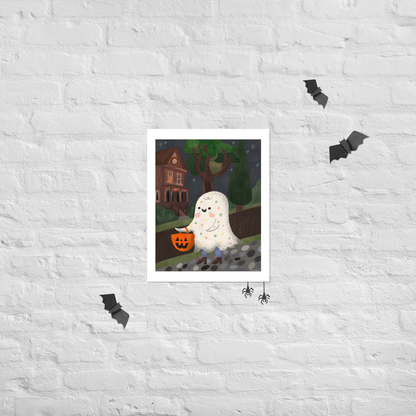 Little Ghost Matte Art Poster Print